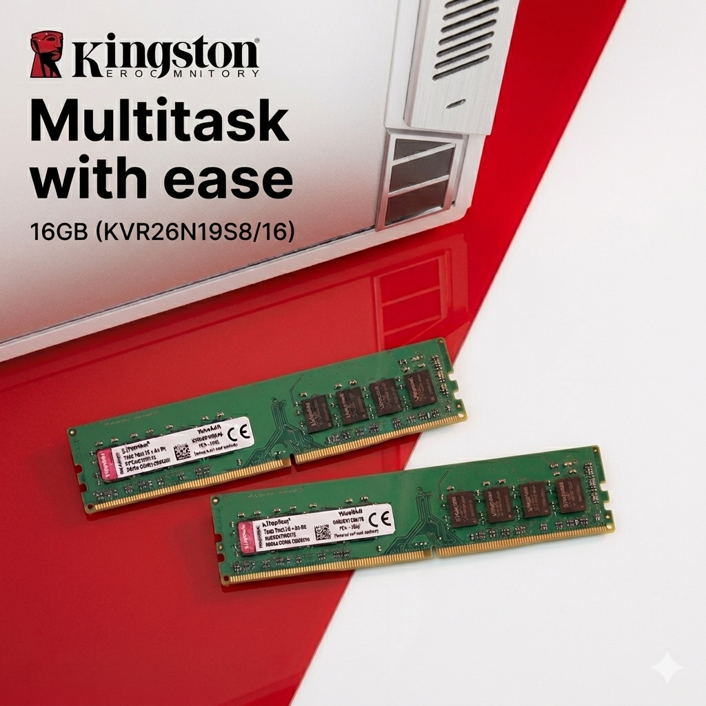 Gemini_Generated_Image_7s68ar7s68ar7s68 Kingston 16GB DDR4 DIMM 2666 KVR26N19S8/16 | Best Upgradable RAM - Image 1