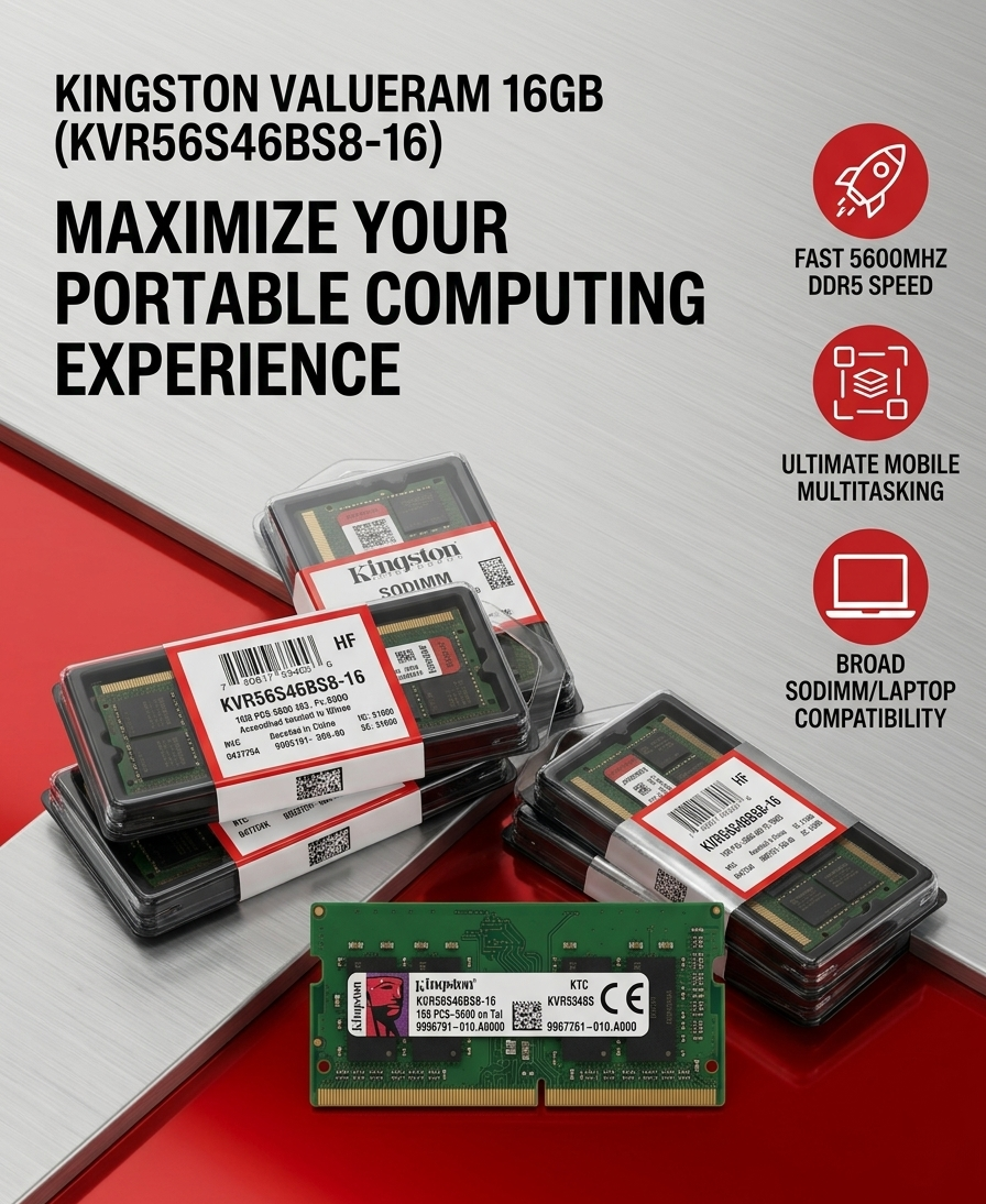 Gemini_Generated_Image_oduzmgoduzmgoduz Kingston 16GB DDR5 5600 SODIMM KVR56S46BS8-16 -The Ultimate Laptop Upgradable Ram - Image 1