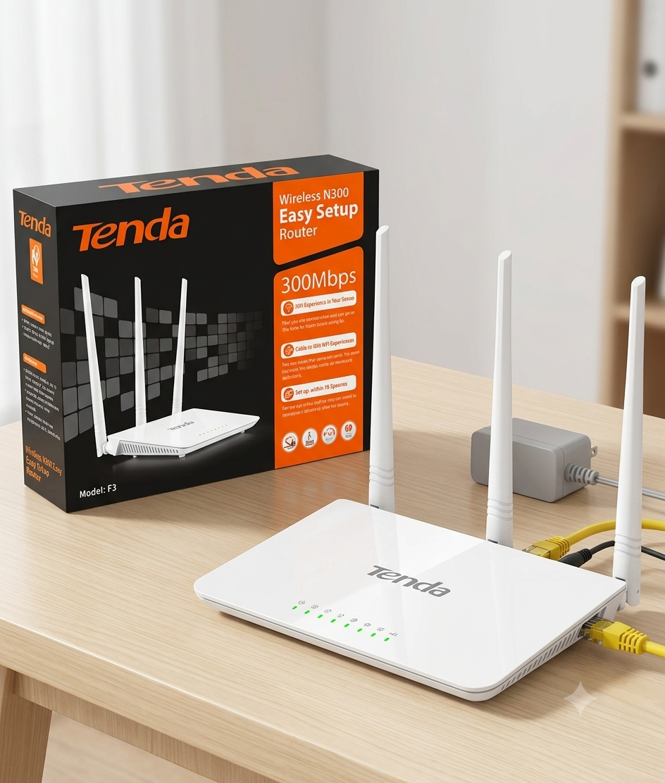 Gemini_Generated_Image_y38xk3y38xk3y38x (1) Tenda F3 300Mbps Router